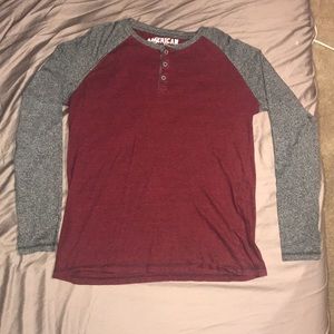 Dark Red and Grey American Republic Shirt